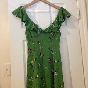 Urban Outfitters Floral Green Dress